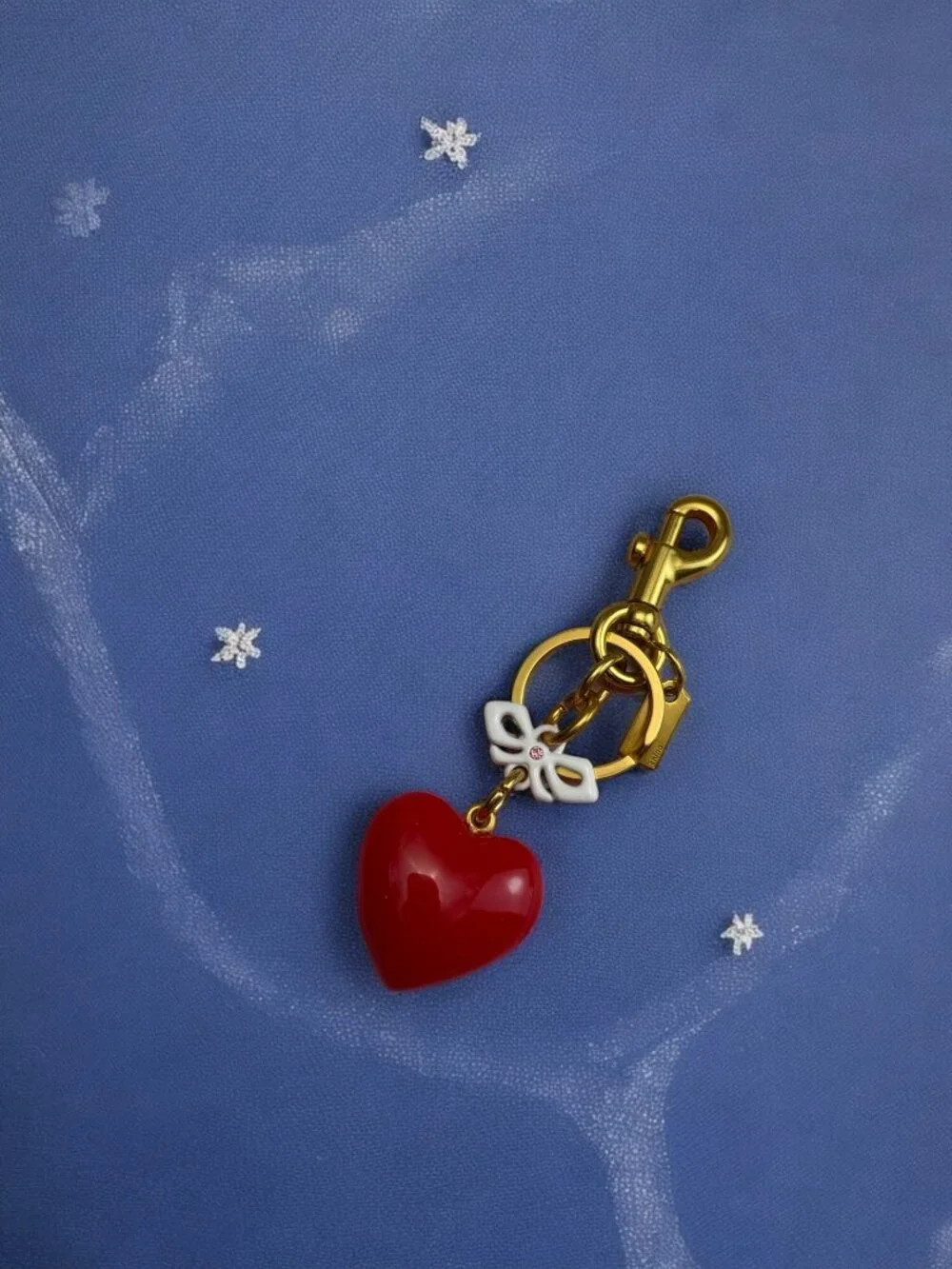 🌸Coach Red Heart Keychain